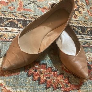 Tan pointed toe Audrey Brooke flats